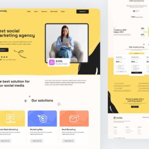 Plantilla Divi para Agencia de Marketing – Diseño Social Agency