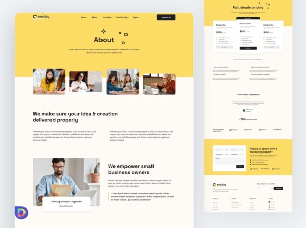 Plantilla Divi para Agencia de Marketing – Diseño Social Agency