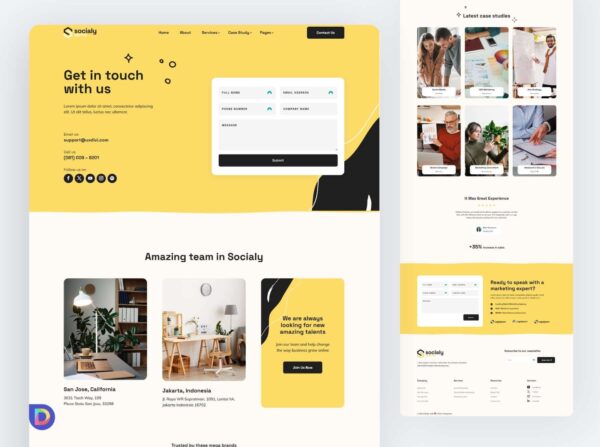 Plantilla Divi para Agencia de Marketing – Diseño Social Agency