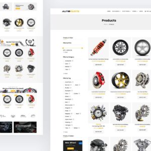 Plantilla Divi para Tienda Online de Autopartes – Solución Eficiente para Negocios Automotrices