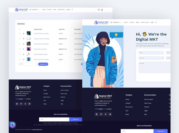 Plantilla Divi para Marketplace de Productos Descargables – Fácil y Rápido