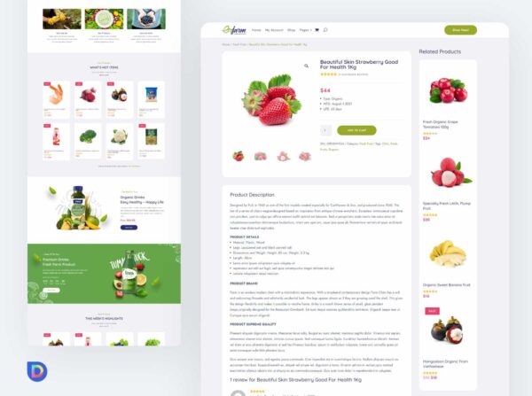 Plantilla Divi para Tienda Online de Productos Orgánicos – Diseño Premium
