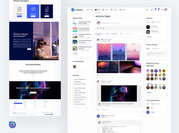 Intranet-Buddyboss-Divi-Template-01.jpg Plantilla Intranet para Empresas y Comunidades – Conecta Ya