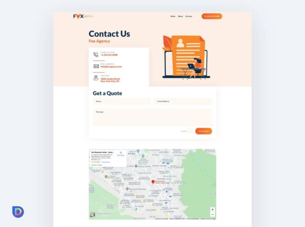 Plantilla Divi para Agencia de Marketing – Diseño Fox Creativo y Moderno