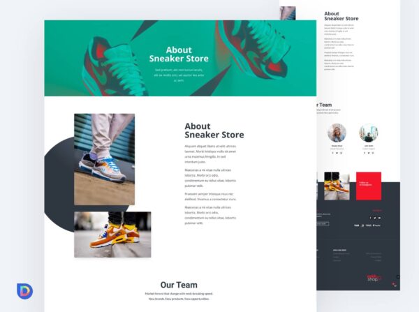 Plantilla Divi para Ecommerce de Zapatos – Diseño Arkh para Tiendas de Calzado
