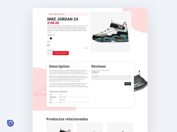 Plantilla Divi para Ecommerce de Zapatos – Diseño Arkh para Tiendas de Calzado
