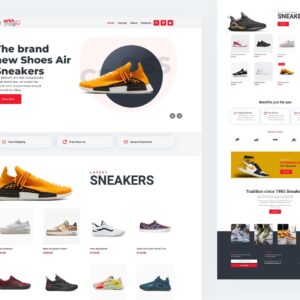 Plantilla Divi para Ecommerce de Zapatos – Diseño Arkh para Tiendas de Calzado