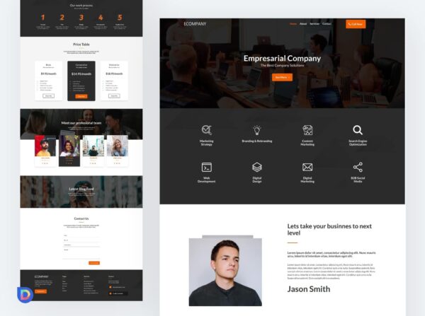 Plantilla Divi para Agencia de Marketing – Diseño Fox Creativo y Moderno