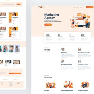 Plantilla Divi para Agencia de Marketing – Diseño Fox Creativo y Moderno