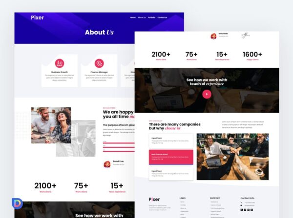 Plantilla Divi para Agencias de Marketing – Diseño Pixer Profesional