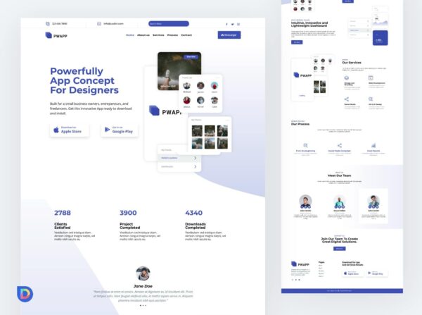 Plantilla Divi para Aplicaciones – Diseño Power App Profesional