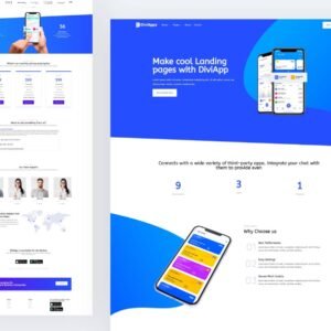 1. Portada-Producto-UXDT-Diviapp01 Plantilla Divi para Aplicaciones Móviles y SaaS (Diseño Divi de Alta Conversión)