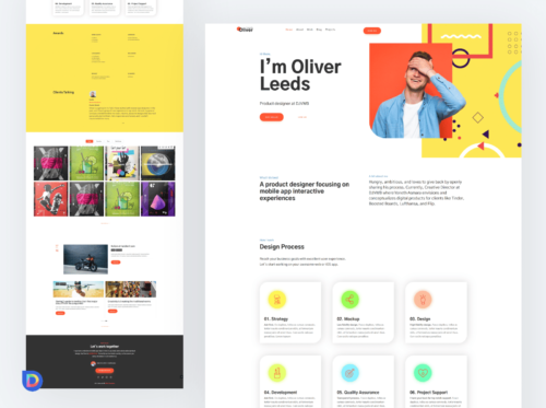 1. Portada-Producto-UXDT-oliver-01 Plantilla Divi para Diseñadores Web y Freelancers (Portafolio Estratégico)