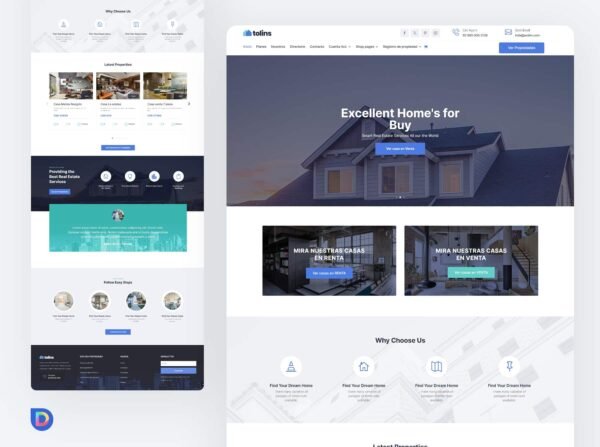 1. Real-Estate-Directory-Divi-Template Plantilla Divi para Inmobiliarias Modernas: Directorio de Propiedades v2