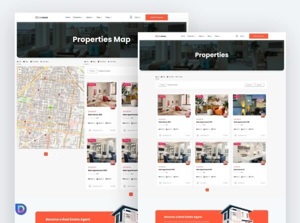 2. Divi-home-Real-Estate-2 Plantilla Divi para Bienes Raíces y Directorio de Propiedades (Real Estate)