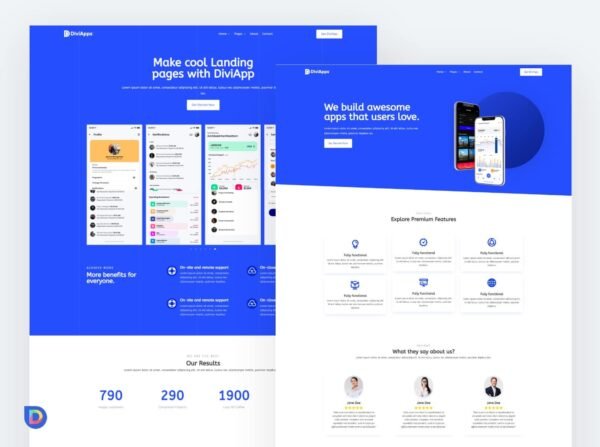 2. Portada-Producto-UXDT-Diviapp02 Plantilla Divi para Aplicaciones Móviles y SaaS (Diseño Divi de Alta Conversión)