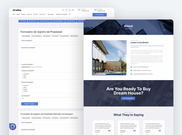 4. Real-Estate-Directory-Divi-Template Plantilla Divi para Inmobiliarias Modernas: Directorio de Propiedades v2