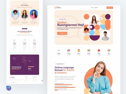 imgi_30_Divi-Language-elearning-landing Plantilla Divi 5 para Cursos de Idiomas – Landing Page de Alta Conversión